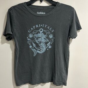 Golden Hour Graphic Tee - Capri, Italy Design - Size XS